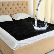 Love Black Waterproof Bed Blanket, Twin Size 80'' X 60'' Double Side Lightweight