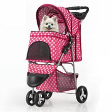 Monibloom 3 Wheels Pet Dog Cat Stroller for Small Medium Dogs Cats, Foldable Jog