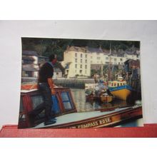 POLPERRO HARBOUR, CORNWALL A 3D affect novelty unused postcard =