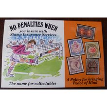 Football Stamp Insurance Services advertising colour postcard No penalties When