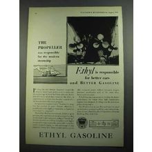 1931 Ethyl Gasoline Ad - Responsible for Better Cars