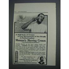 1913 Mennens Shaving Cream Ad - Half Inch of Cream