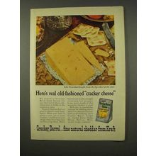 1956 Kraft Cracker Barrel Natural Cheddar Cheese Ad