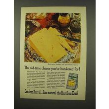 1956 Kraft Cracker Barrel Natural Cheddar Cheese Ad - Hankered For