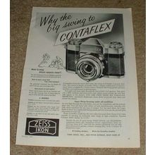 1957 Zeiss Contaflex Camera Ad, NICE!!!