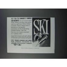 1959 TCA Air Lines Ad - Fly to Canada's Ski Resorts