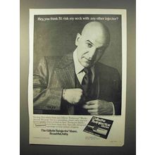 1976 Gillette Twinjector Razor Blades Ad, Telly Savalas