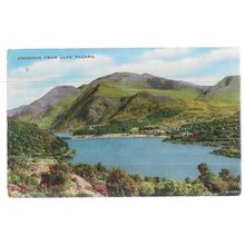 SNOWDON FROM LLYN PADARN used vintage postcard by Valentine 1964 postmark /