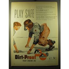 1950 AC Oil Filters Ad - Play Safe
