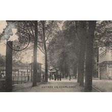 Entree De Charleroi Belgium Old Postcard
