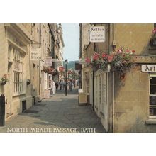 Bath Avon Linens Painters Shop Artists North Parade Postcard