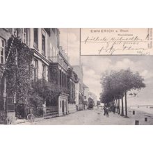 Emmerich Bicycle by Scaffolding Old German Postcard