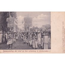 Weltevreden Samenstelling Festival Procession Indonesia Antique Postcard