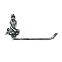 Pack Of 2] Antique Silver Cast Iron Mermaid Toilet Paper Holder 10""