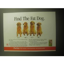 1993 Purina Fit & Trim Dog Food Advertisement - Find the fat dog