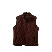 Royal Robbins Women's Brown Quilted Vest Jacket Coat Size Large Brown