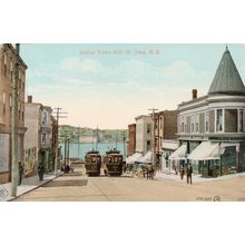 Indian Town Hall St John Canada NB Old Transport Postcard