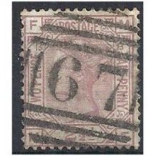 1878 SG141 2 1/2d Rosy Mauve Plate 13 Good Used Check Letters "MF".