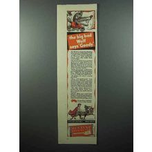 1941 Dentyne Gum Ad - Big Bad Wolf says Goody