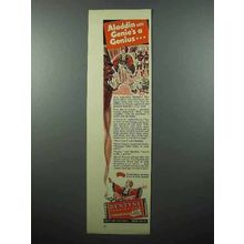 1941 Dentyne Gum Ad - Alladin Geinie's a Genius