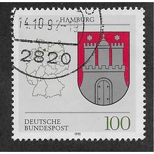 GER 1992 100pf 'LANDER OF THE FEDERAL REPUBLIC - HAMBURG' FINE USED (EBID62-951)