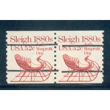 1900a 5.2c Sleigh Fine MNH Dry Gum Gap Pair PreCnx W0101
