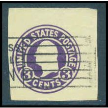 Used U437 2c George Washington Fine Cut Square WA3016