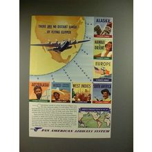 1941 Pan American Airways Clipper Ad - No Distant Lands