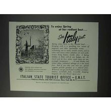 1959 Italy Tourism Ad - Enjoy Spring At Her Best