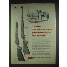 1970 Sako Carbine, Sporter Rifle Ad - Most Accurate