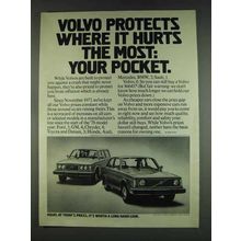 1978 Volvo Cars Ad - Protects Where it Hurts the Most