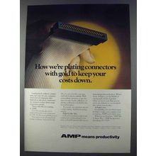 1980 AMP Electrical Connectors Ad - Plating With Gold