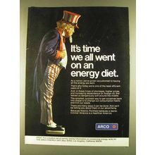 1980 ARCO Oil Ad - Time we All Went on an Energy Diet