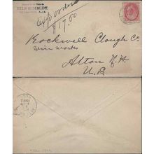 Numeral Queen Issue Wetaskiwin Alberta Territory 1902 to USA