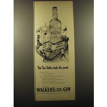 1950 Hiram Walker's Distilled London Dry Gin Ad - This Tom Collins leads