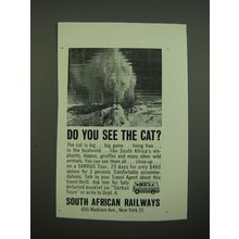 1962 South African Railways Ad - Do you see the cat?