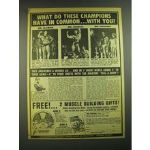 1968 Joe Weider Dial-a-Body Advertisement - Larry Scott, Dave Draper, Reg Lewis