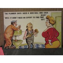 SAUCY SEASIDE POSTCARD humour BAMFORTH & CO. black triangle #