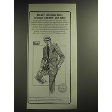 1974 Hickey-Freeman Suits Ad - Hickey-Freeman Suits of spun Dacron and Wool