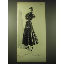 1948 Revillon Furs Advertisement - Hudson Seal Wing Back Coat