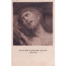 The Crucifixion Redeemer St Paul Antique Italian Postcard