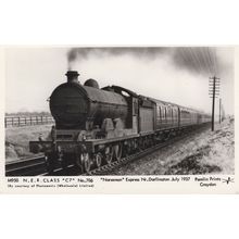 NER Class 706 Train at Darlington 1937 Railway Postcard