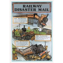 Railway Disaster Mail Train Crash Transport History Postcard