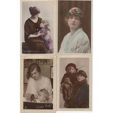 Gladys Cooper & Daughter Family 4x Real Photo Postcard s