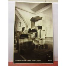 3 decker pulpit, MINSTEAD CHURCH, NEW FOREST HAMPSHIRE unused vintage postcard =