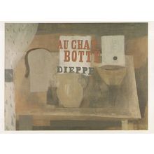 Ben Nicholson Au Chat Botte Manchester Art Gallery Painting Postcard