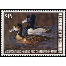 RW74, $15.00 Ring Necked Duck Stamp VF OG NH - Stuart Katz