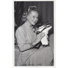 Sonja Henie Skates Norway Ice Skater in California 1953 Rare Postcard