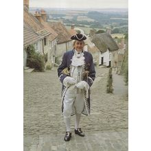 Bob Scott Town Crier Of Shaftesbury Dorset at Gold Hill Postcard
