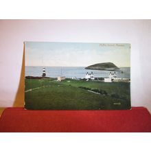 PUFFIN ISLAND, PENMON, ANGLESEY, WALES used antique postcard 1910 pm =